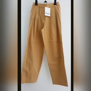 DEAREST Maybe Baby Tan Pleated Dress Pant Size S